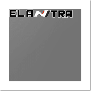 Elantra N (Smaller) Black Posters and Art